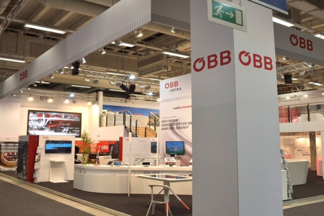 ÖBB auf der Innotrans 2014, Messebau by KOOP Live Marketing Messen in Graz, Wien, Steyregg/Linz
