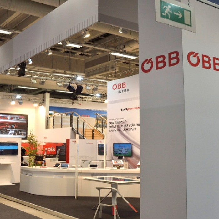 ÖBB auf der Innotrans 2014, Messebau by KOOP Live Marketing Messen in Graz, Wien, Steyregg/Linz