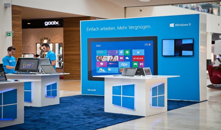 Microsoft Windows 8 Touch Tour, Brandland by KOOP Live Marketing Messen in Graz, Wien, Steyregg/Linz
