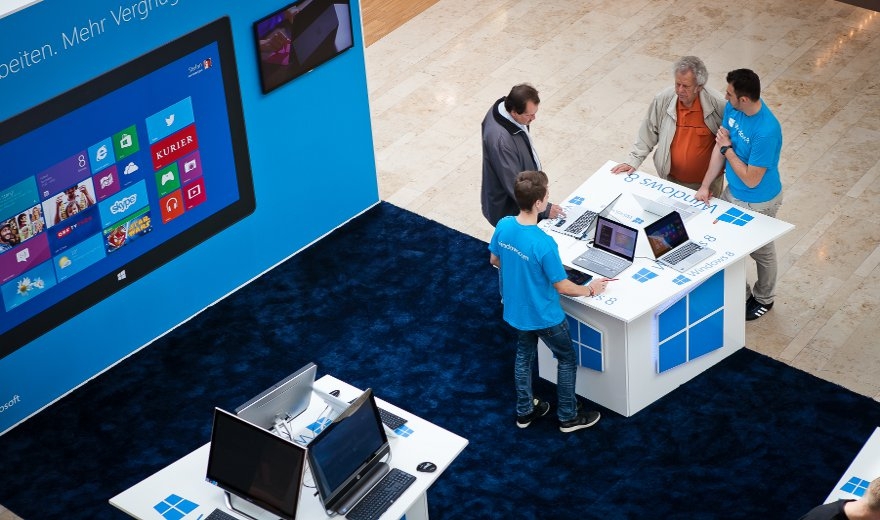 Microsoft Windows 8 Touch Tour, Brandland by KOOP Live Marketing Messen in Graz, Wien, Steyregg/Linz